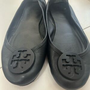 Tory Burch All Black Flats! (used)